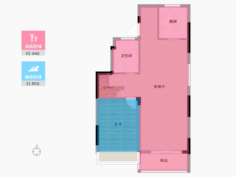 浙江省-杭州市-地铁万科未来天空之城-68.79-户型库-动静分区