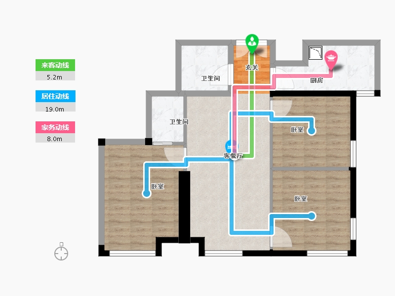 甘肃省-兰州市-鸿嘉国际广场-80.50-户型库-动静线