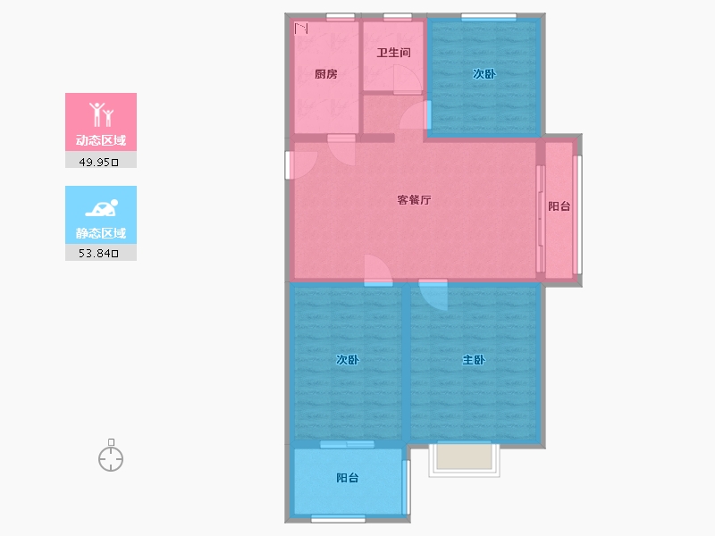 江苏省-盐城市-联益欧景名城-93.00-户型库-动静分区