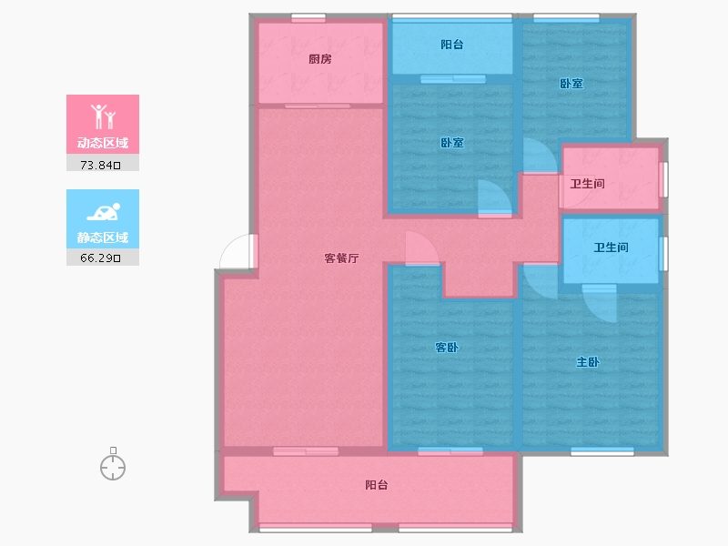 江苏省-镇江市-天怡天颐城·和园-125.31-户型库-动静分区