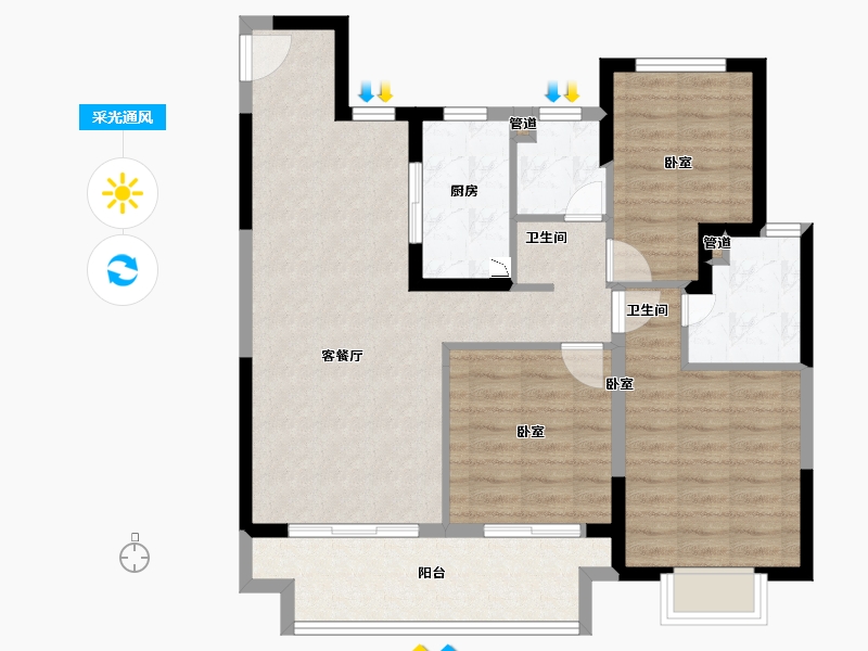 江苏省-苏州市-中锐 ·星未来-87.01-户型库-采光通风