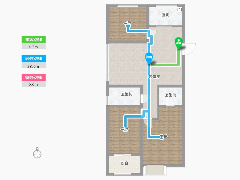 江苏省-盐城市-港利上城国际二期-104.45-户型库-动静线