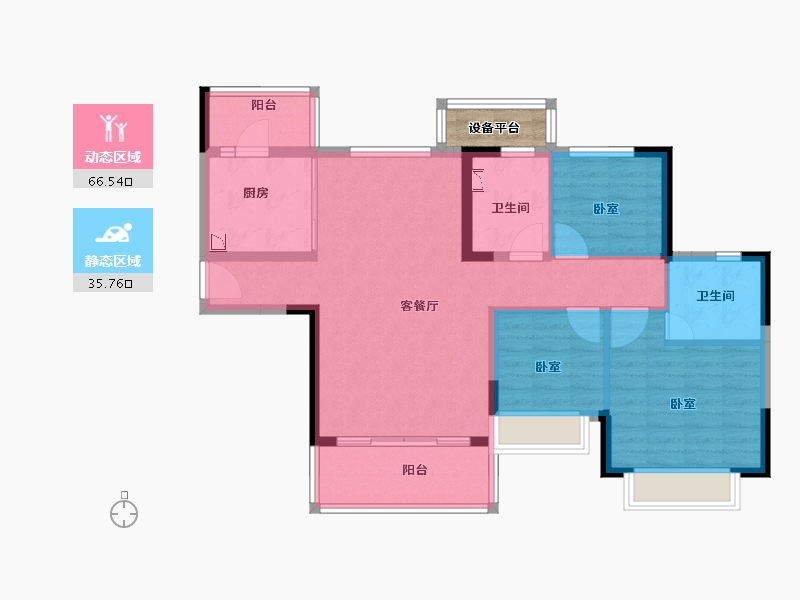 浙江省-杭州市-恒大观澜府-94.00-户型库-动静分区