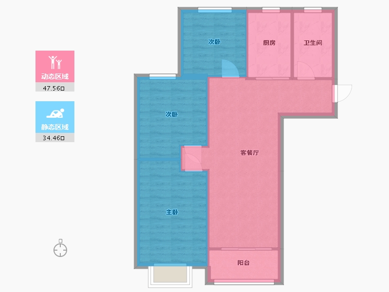 山东省-青岛市-宋城美域-74.57-户型库-动静分区