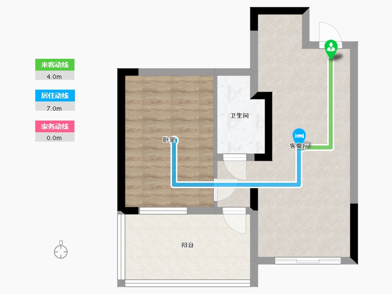 云南省-西双版纳傣族自治州-蓝城西双版纳桃李春风-53.34-户型库-动静线