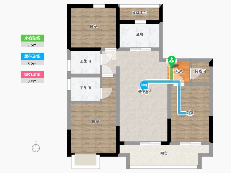 浙江省-杭州市-澳海云樾赋-84.13-户型库-动静线