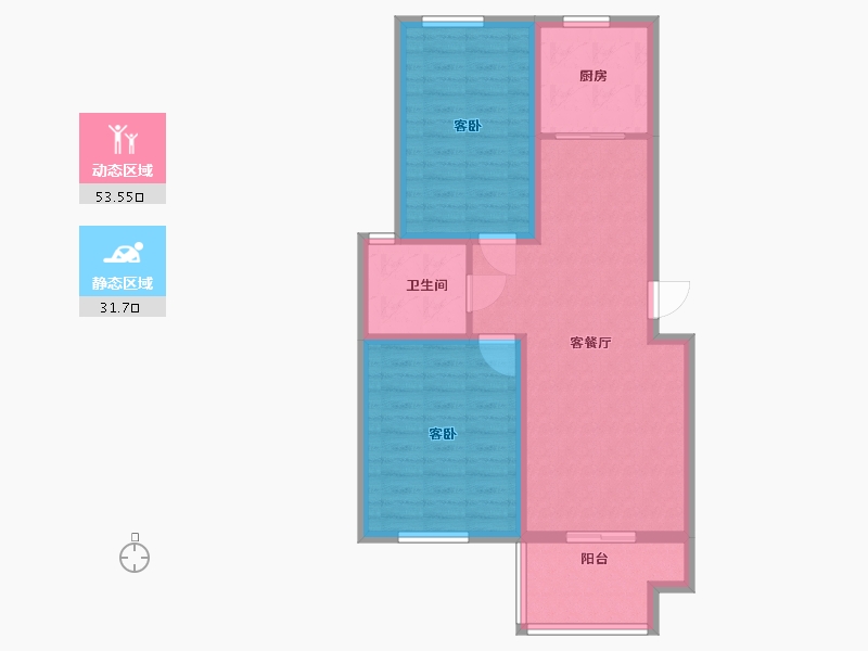 江苏省-镇江市-天怡天颐城·和园-76.29-户型库-动静分区