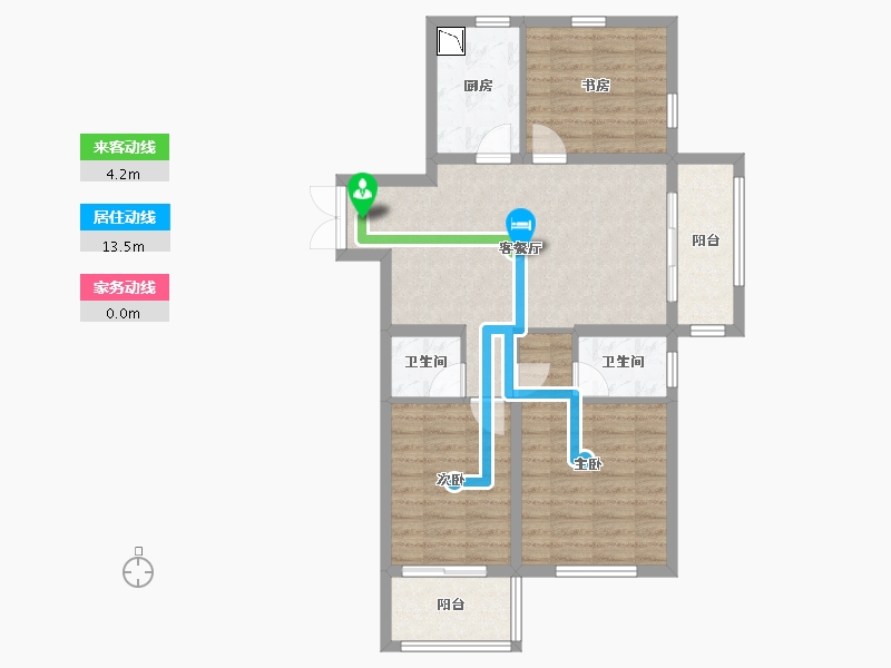 江苏省-徐州市-枫林学府-81.64-户型库-动静线