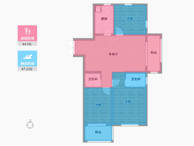 江苏省-徐州市-枫林学府-81.64-户型库-动静分区