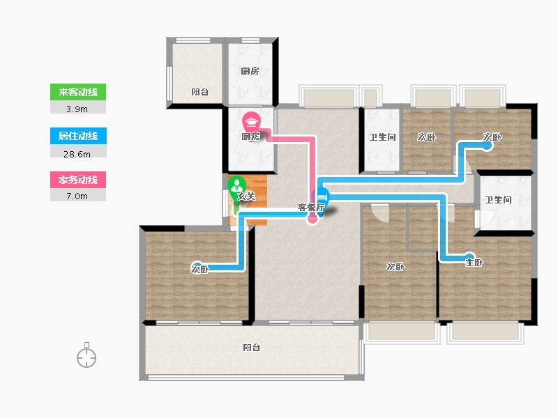 江苏省-盐城市-滨海碧桂园-172.00-户型库-动静线