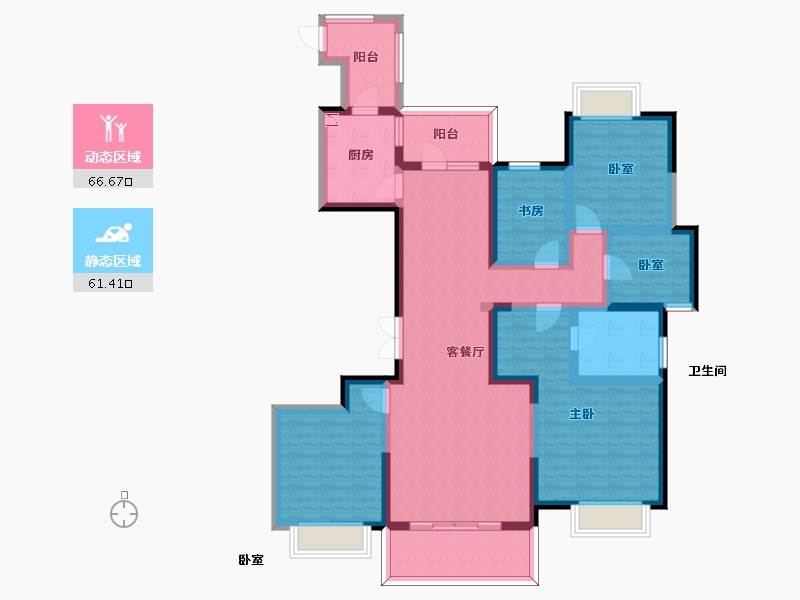 江苏省-南京市-禹洲吉庆里-112.00-户型库-动静分区