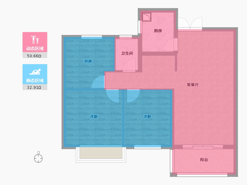 江苏省-徐州市-枫林学府-74.98-户型库-动静分区