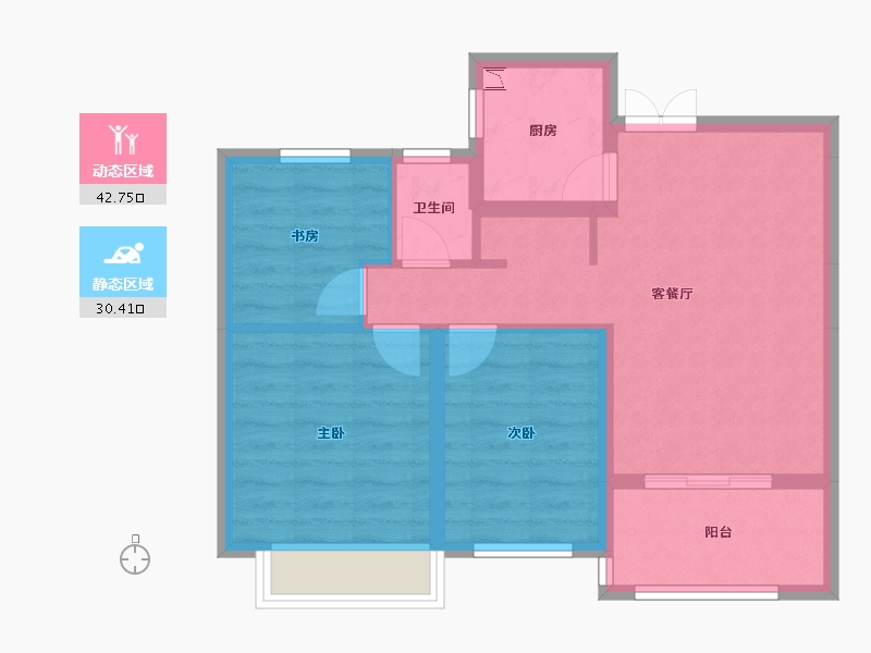 江苏省-徐州市-枫林学府-64.89-户型库-动静分区