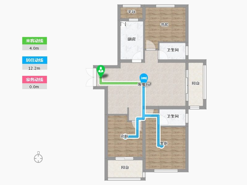 江苏省-徐州市-枫林学府-85.38-户型库-动静线