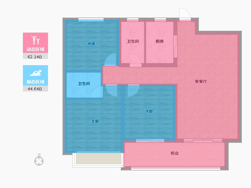 江苏省-徐州市-睢宁·万园-96.26-户型库-动静分区