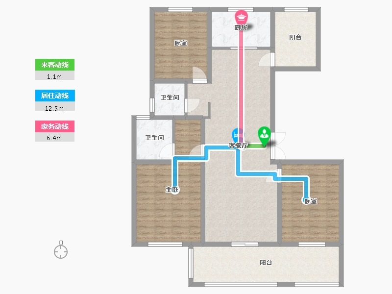 江苏省-镇江市-天怡天颐城·和园-124.82-户型库-动静线