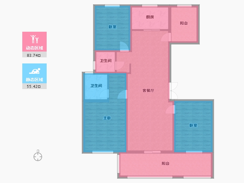 江苏省-镇江市-天怡天颐城·和园-124.82-户型库-动静分区