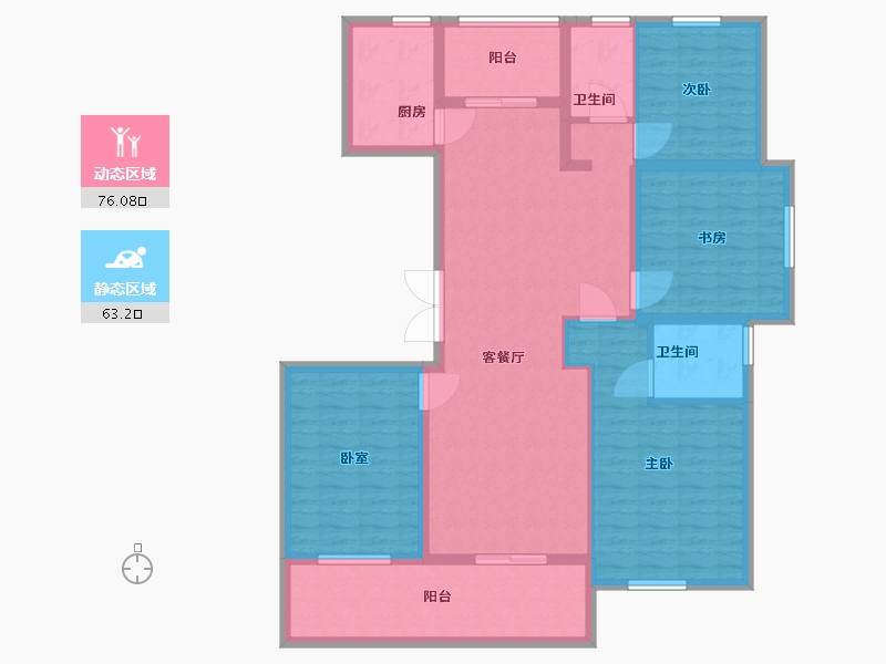 江苏省-镇江市-天怡天颐城·和园-125.41-户型库-动静分区