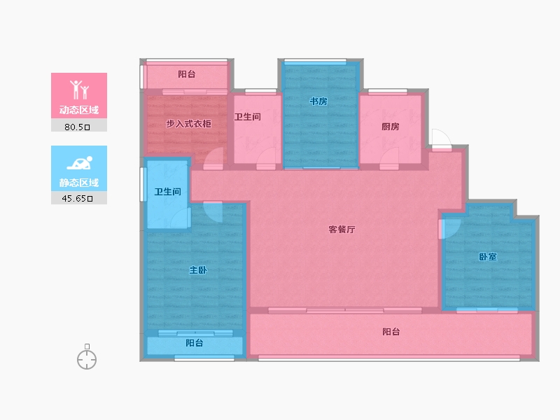 江苏省-苏州市-九龙仓翠樾庭-114.00-户型库-动静分区