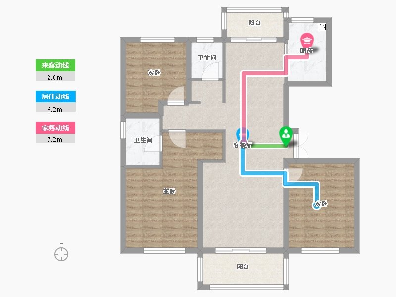 江苏省-徐州市-枫林学府-96.72-户型库-动静线