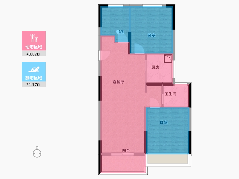 浙江省-杭州市-中南春溪集-71.16-户型库-动静分区