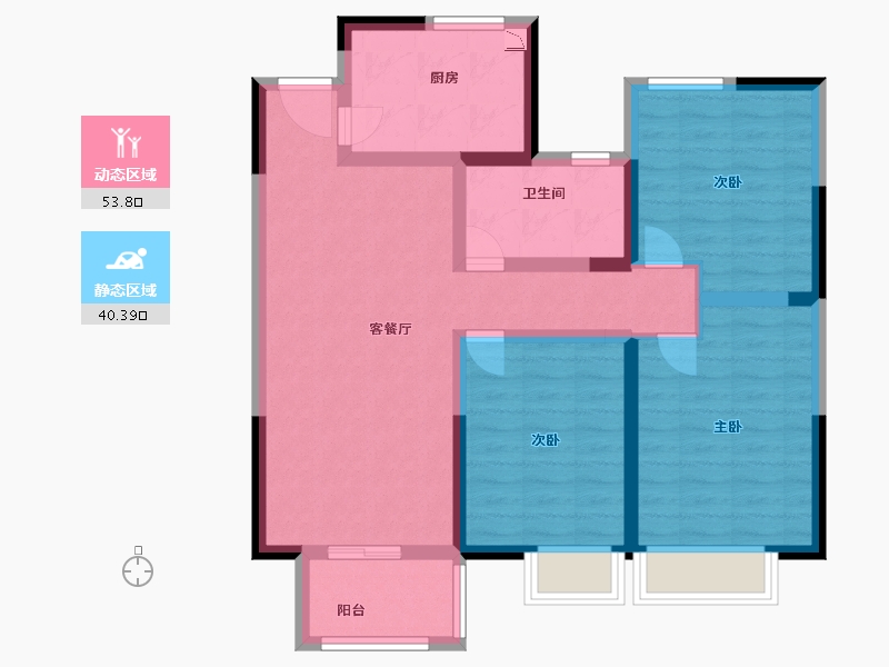 江苏省-盐城市-阳光嘉园-83.00-户型库-动静分区