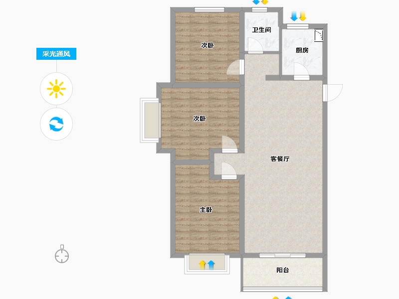 河北省-保定市-王府壹号-95.36-户型库-采光通风