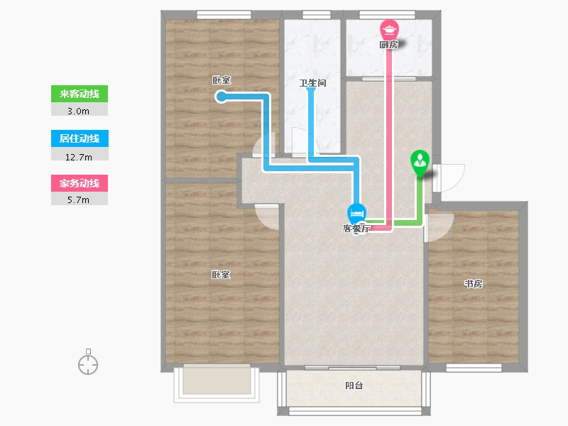 青海省-西宁市-平安先河东苑-83.12-户型库-动静线