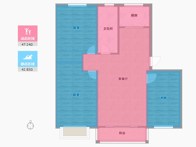 青海省-西宁市-平安先河东苑-83.12-户型库-动静分区