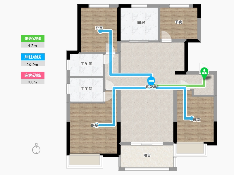 江苏省-镇江市-美的城三区·荣璟-100.00-户型库-动静线