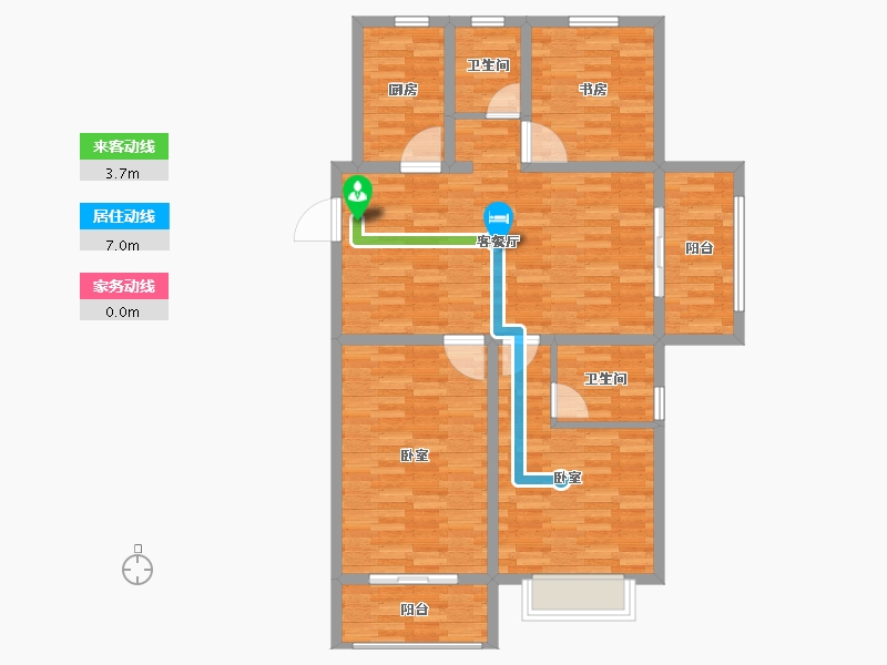 江苏省-泰州市-恒富新城樾府-100.00-户型库-动静线