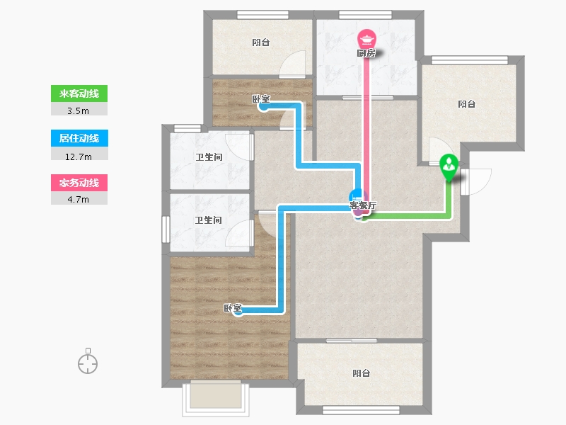 江苏省-苏州市-弘阳上湖-83.00-户型库-动静线