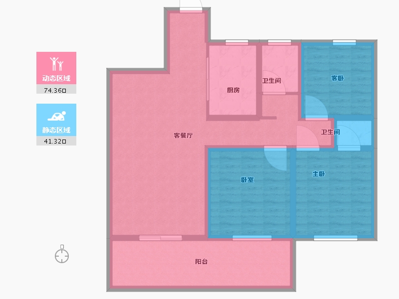 江苏省-镇江市-天怡天颐城·和园-103.00-户型库-动静分区