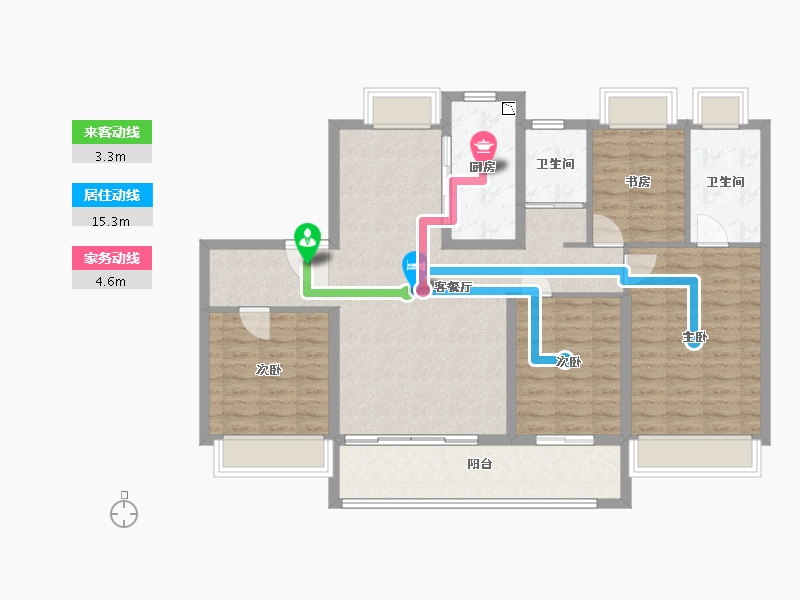 江苏省-盐城市-碧桂园珺悦府-112.00-户型库-动静线