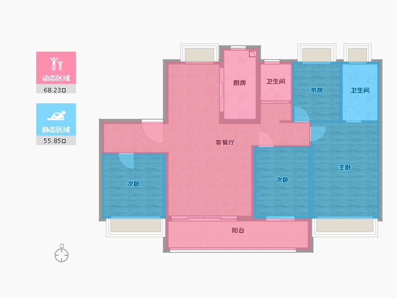 江苏省-盐城市-碧桂园珺悦府-112.00-户型库-动静分区