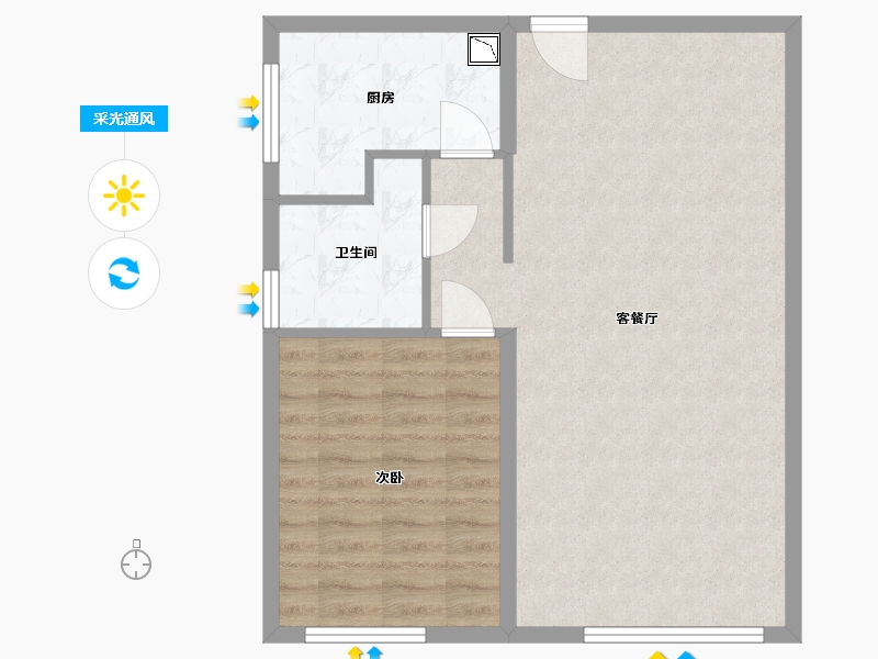 河北省-保定市-荣盛国际中心-66.00-户型库-采光通风