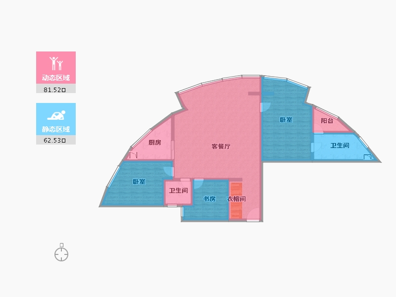 浙江省-杭州市-永和府-129.16-户型库-动静分区