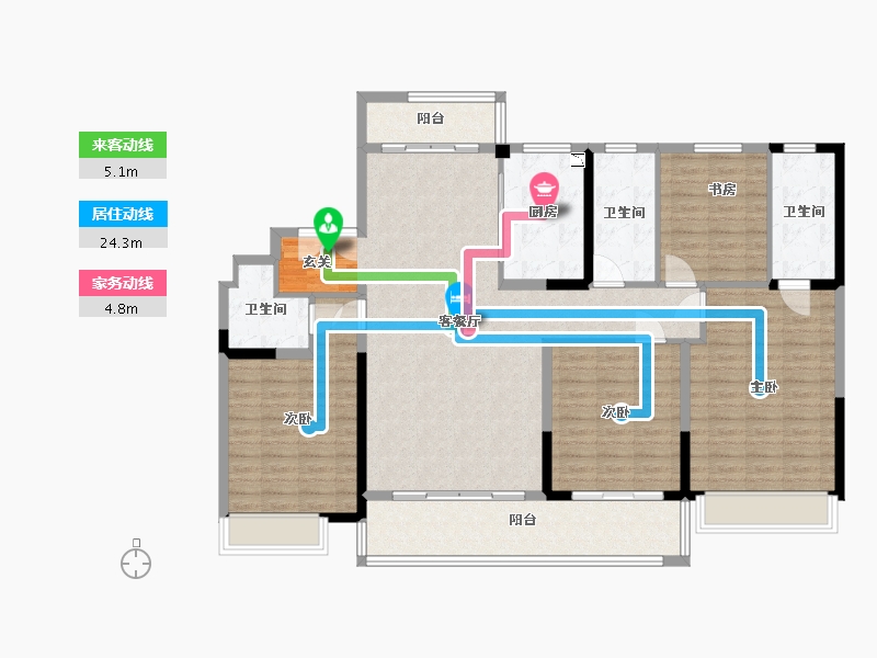 江苏省-盐城市-凤凰汇天辰府-140.82-户型库-动静线