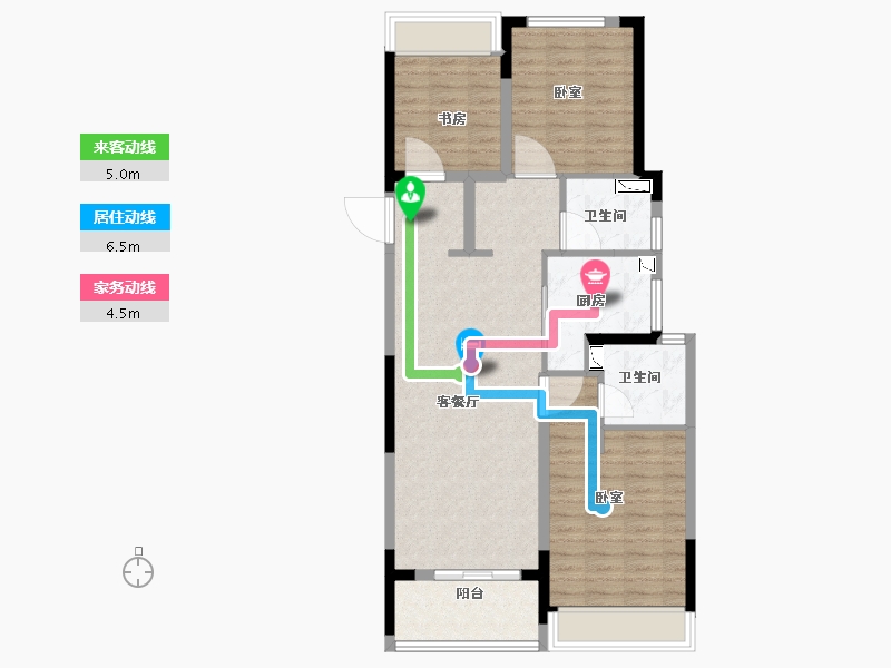 浙江省-杭州市-融信展望-88.00-户型库-动静线