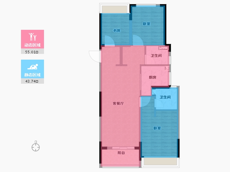 浙江省-杭州市-融信展望-88.00-户型库-动静分区