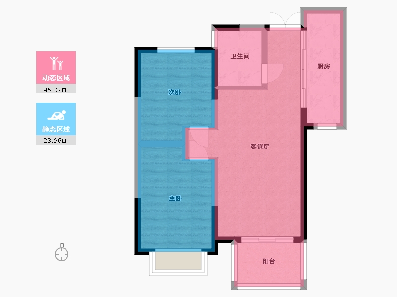 河北省-保定市-王府壹号-61.75-户型库-动静分区