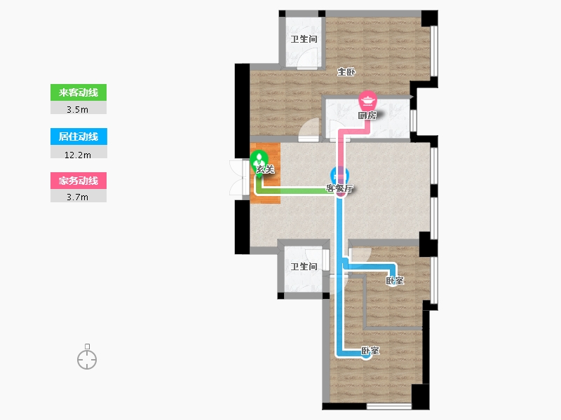 甘肃省-兰州市-鸿嘉国际广场-74.38-户型库-动静线