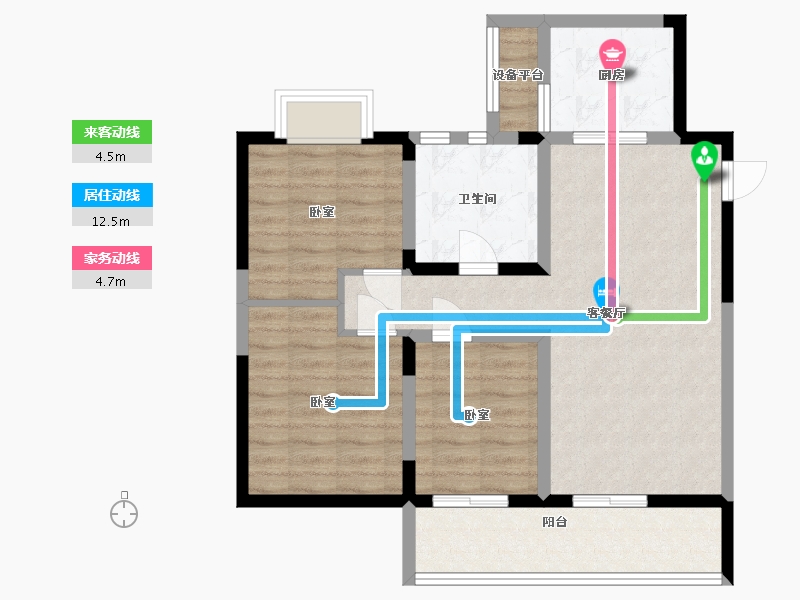 江苏省-无锡市-德信云溪名著-79.85-户型库-动静线