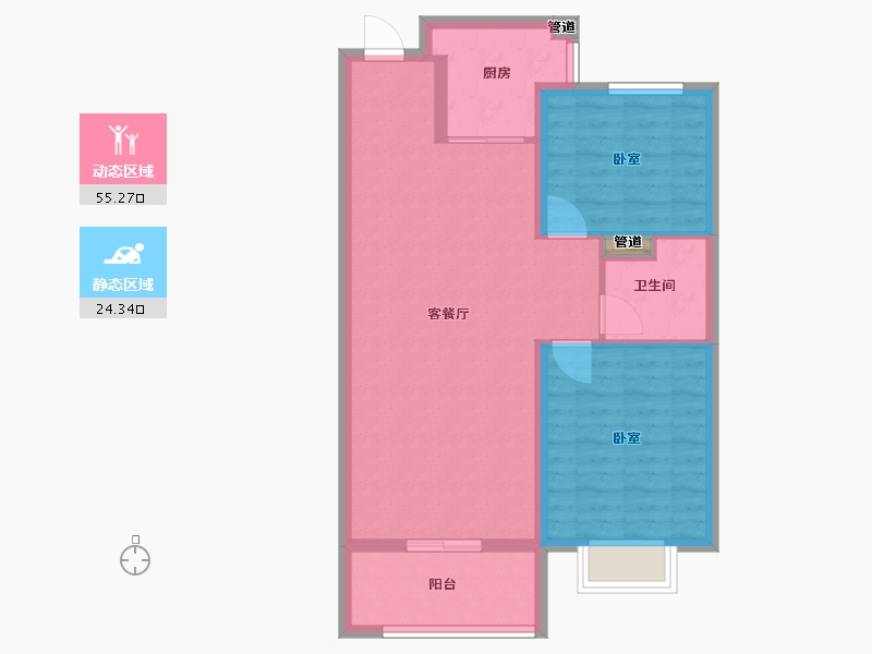 山西省-太原市-中国中铁·诺德城-72.01-户型库-动静分区