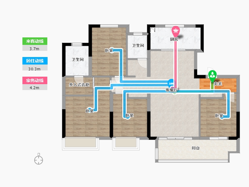 江苏省-镇江市-镇江金山铭著-107.97-户型库-动静线