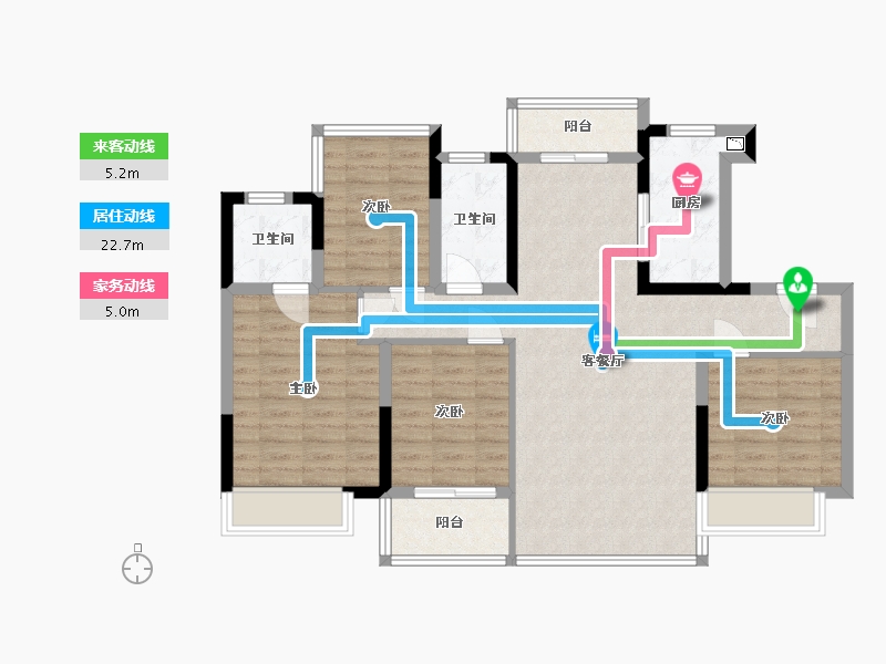 四川省-南充市-华邦天悦府-96.43-户型库-动静线