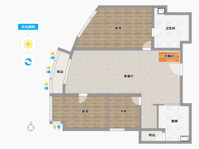 浙江省-杭州市-永和府-118.77-户型库-采光通风