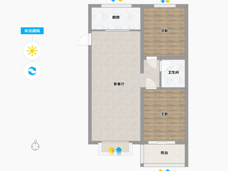 河北省-保定市-王府壹号-73.46-户型库-采光通风