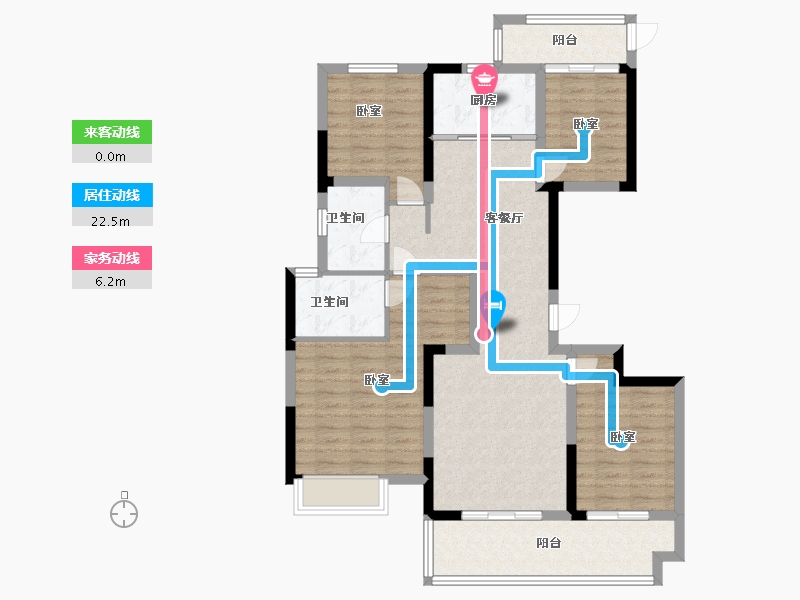 浙江省-杭州市-旭辉东原吴越府-103.00-户型库-动静线