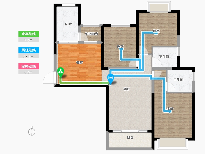 甘肃省-兰州市-恒大绿洲林语郡-105.62-户型库-动静线